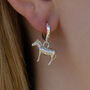 Sterling Silver Zebra Earrings, thumbnail 1 of 6