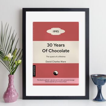 Personalised 30th Birthday Print 1995 Book Cover Gift, 4 of 12