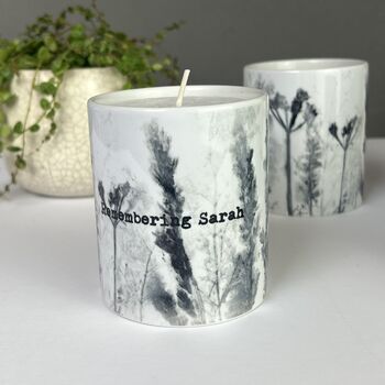 Personalised Candle Pot With Wildflower Meadow Print, 5 of 12