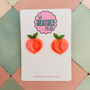 Peach Glitter Earrings, thumbnail 1 of 5