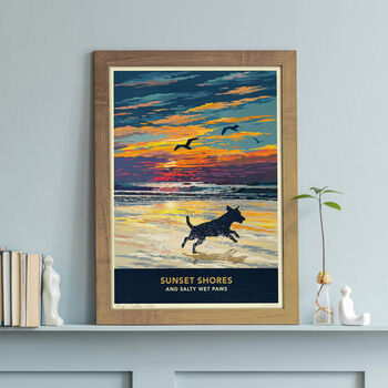 Jack Russell Limited Edition Beach Sunset Gift Print, 3 of 8