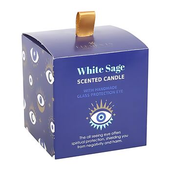 All Seeing Eye White Sage Crystal Chip Candle, 4 of 5