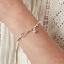 Silver Musical Charm Faceted Ball Layering Bracelet, thumbnail 3 of 12