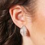 Oversized Feather Stud Earrings, thumbnail 3 of 5