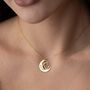 Personalised 'Mother's Love' Moon And Baby Necklace, thumbnail 2 of 9