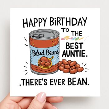 Happy Birthday 'Beans' Card For Auntie, 2 of 2