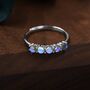 Sterling Silver Moonstone Half Infinity Ring, thumbnail 1 of 12