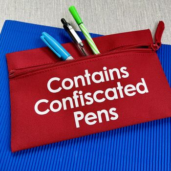 Contains Confiscated Pens Teacher Pencil Case, 2 of 3