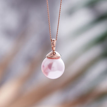 Rose Gold Vermeil Pearl Necklace, 3 of 9