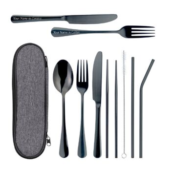 Stainless Steel Cutlery Set With Free Engraving, 9 of 10