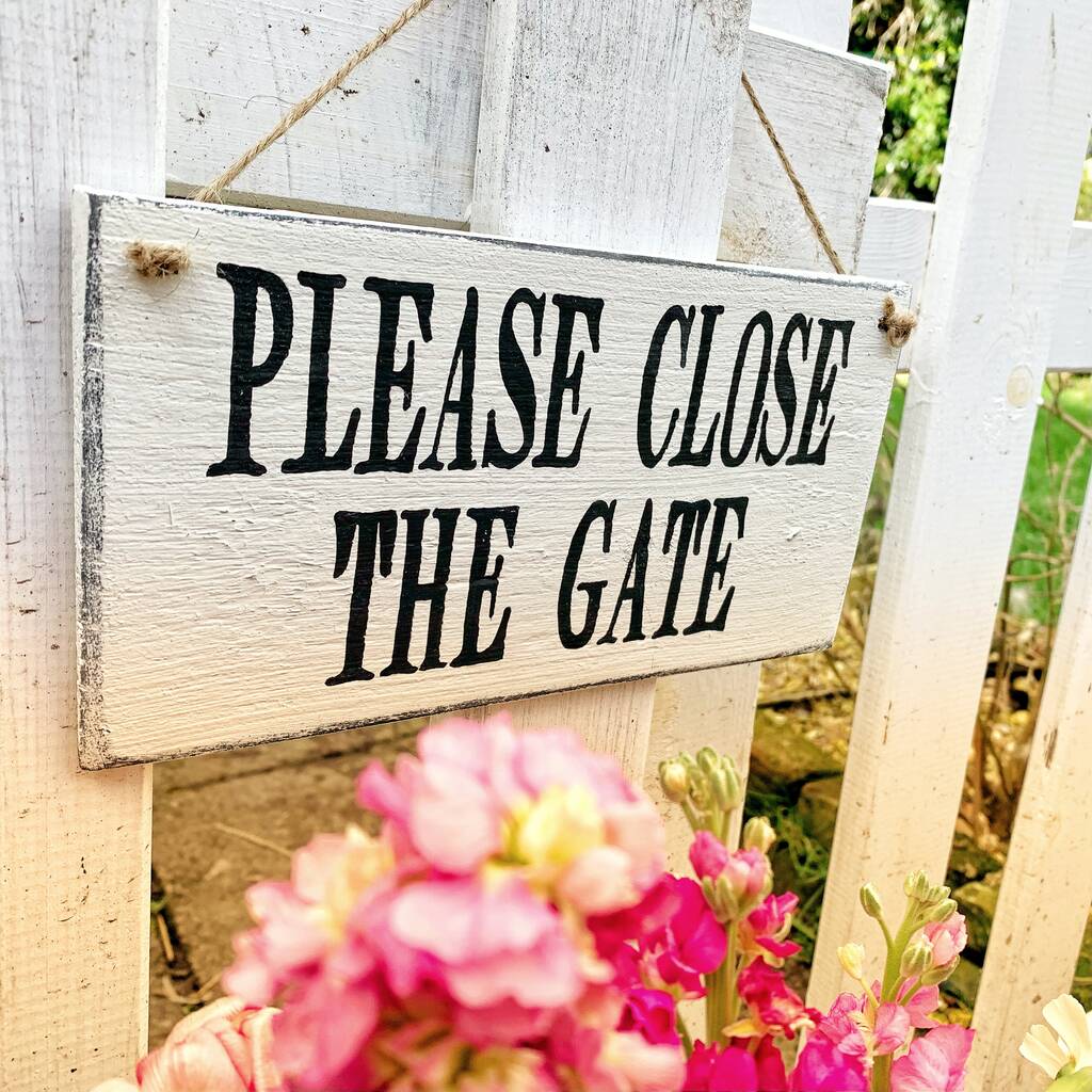 Personalised Wooden Garden Gate Sign By Potting Shed Designs