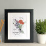 Birth Month Flower Couple Print, thumbnail 1 of 5