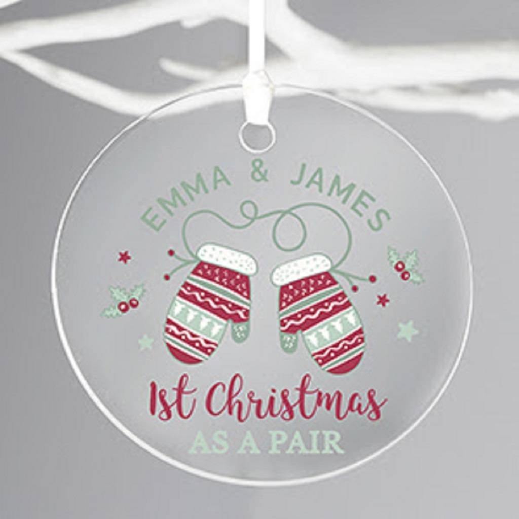 Personalised 1st Couple As A Pair Tree Decoration