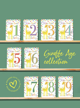 Giraffe 4th Birthday Card, 2 of 2