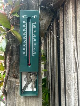 Green Garden Thermometer Key Safe, 2 of 4