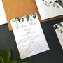 Greenery Wreath Wedding Invitations With Inserts Sample, thumbnail 5 of 8