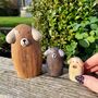 Wooden Family Of Three Dogs, thumbnail 1 of 6