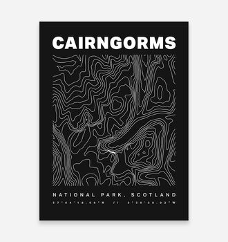 Cairngorms National Park Contours Art Print, 6 of 6