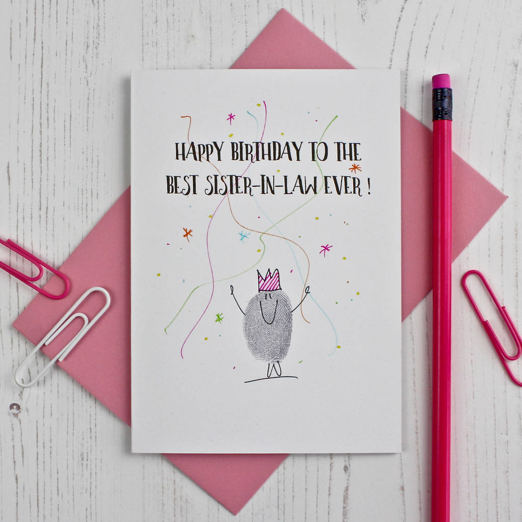 Sister In Law Birthday Card