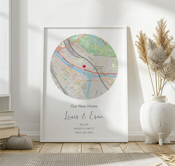 Our New Home Personalised Map Print New Home Gift, 2 of 12