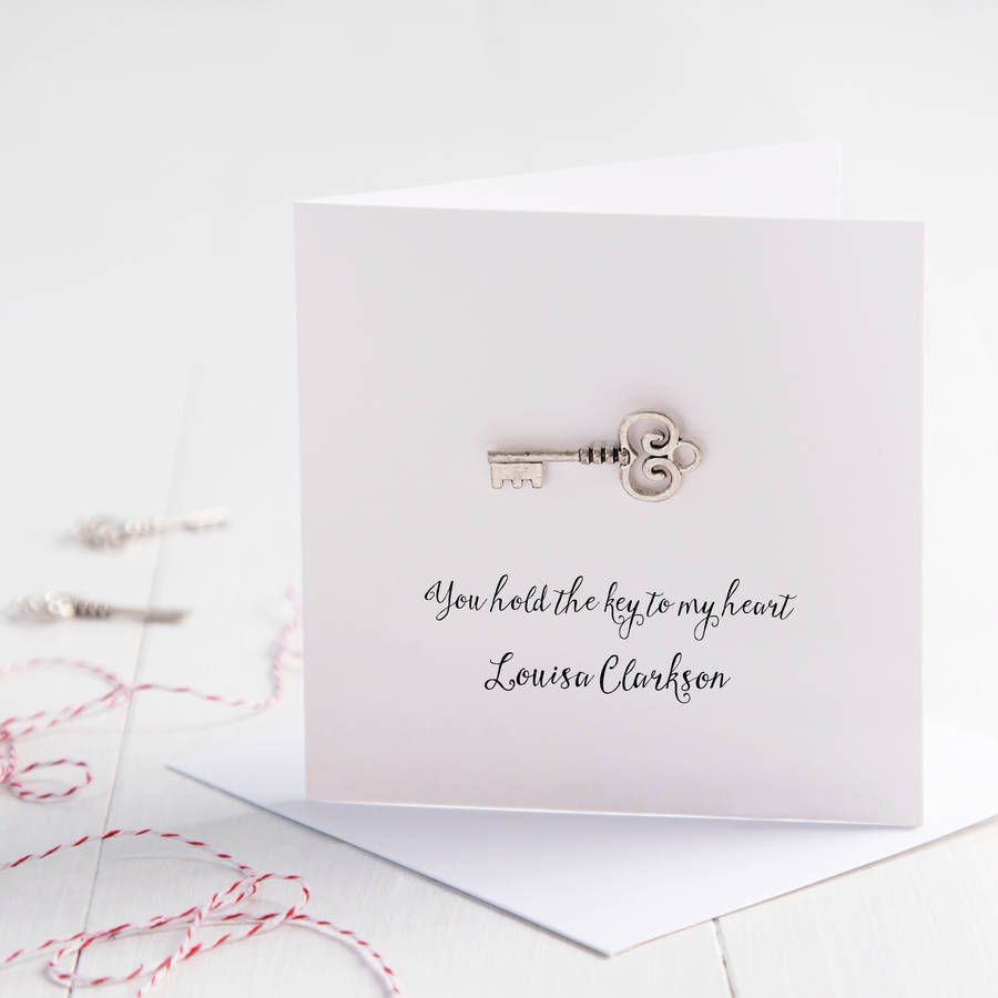 You Hold The Key To My Heart Valentine's Card By Twenty-Seven ...