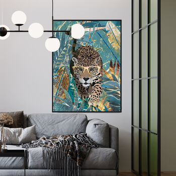Set Of Three Leopard Jaguar Cheetah Jungle Art Prints, 3 of 5