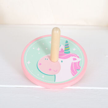 Unicorn Wooden Toy And Pad Set In Personalised Bag, 3 of 5