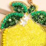 Beaded Lemon Keyring And Bag Charm, thumbnail 2 of 2