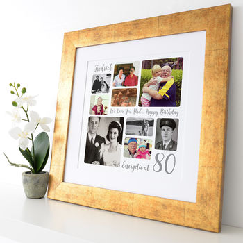 Personalised 80th Birthday Square Photo Collage, 7 of 11