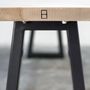 Wood And Steel Dining Table And Bench Set, thumbnail 5 of 7