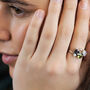Sterling Silver Faceted Gemstone Cluster Ring, thumbnail 6 of 9