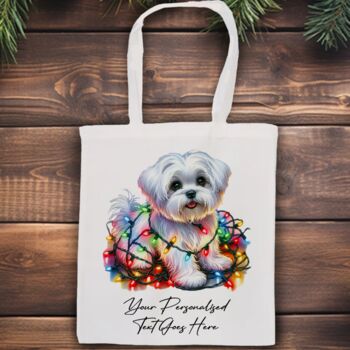 Personalised Maltese In Christmas Lights, 5 of 10