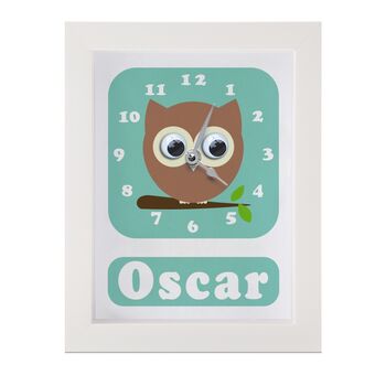 Personalised Children's Owl Clock, 7 of 10