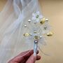 Pearl And Gold Wedding Boutonniere For Groom And Groomsmen, thumbnail 7 of 11