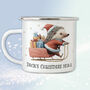 Hedgehog On A Sleigh Christmas Mug, thumbnail 4 of 5
