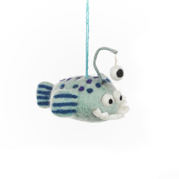 Handmade Felt Finnigan The Fish Hanging Decoration, 2 of 4