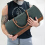 Personalised Canvas Leather Gym Duffle, thumbnail 4 of 12