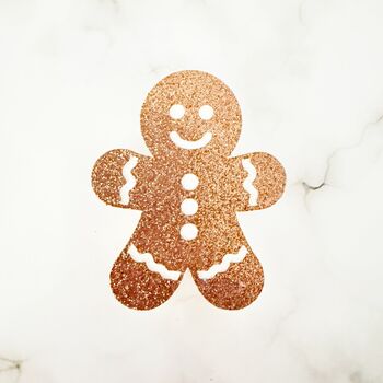 Six X Gingerbread Man Christmas Drinks Toppers, Festive Cocktails, Mulled Wine, Christmas Drinks Decorations, 3 of 7