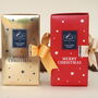 Five Chocolate Bars In Gold Christmas Gift Box, thumbnail 6 of 6