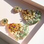 Arohi Gold Plated Green Kundan Earrings, thumbnail 1 of 4