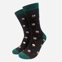 Men's Bamboo Socks Black Christmas Pudding, thumbnail 1 of 3