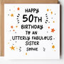 Utterly Fabulous X Personalised 50th Birthday Card You Choose, thumbnail 1 of 7