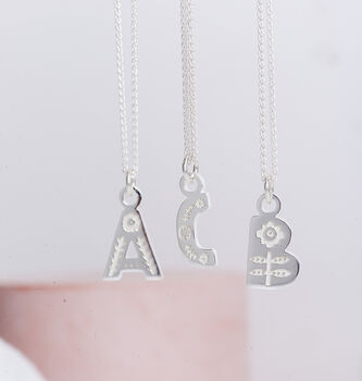 Astrid Botanical Initial Necklace, 7 of 11