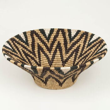Black, Brown And White Handwoven Statement Bowl, 2 of 7