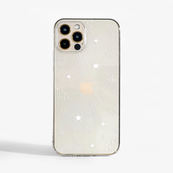 Christmas Stars Clear Phone Case, 3 of 5