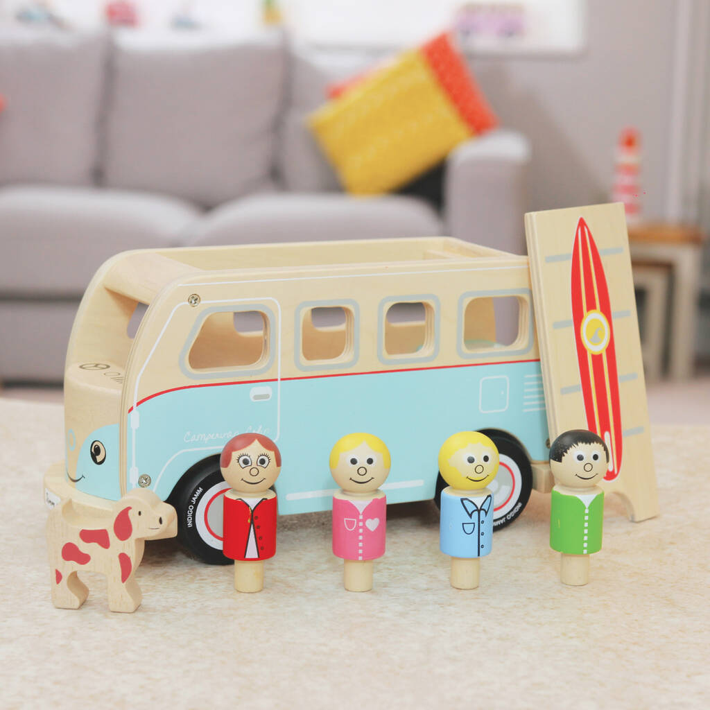 Classic Iconic Camper Van Wooden Toy, 1 of 6