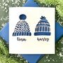 Bobble Hats Personalised Family Christmas Card, thumbnail 2 of 5