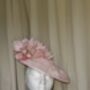 Pink Saucer Style Had With Feather And Beading Detail, thumbnail 3 of 4