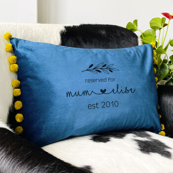 Personalised Names With Heart Velvet Cushion, 5 of 10