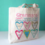 Personalised Grandma's Heart Canvas Bag, thumbnail 1 of 7